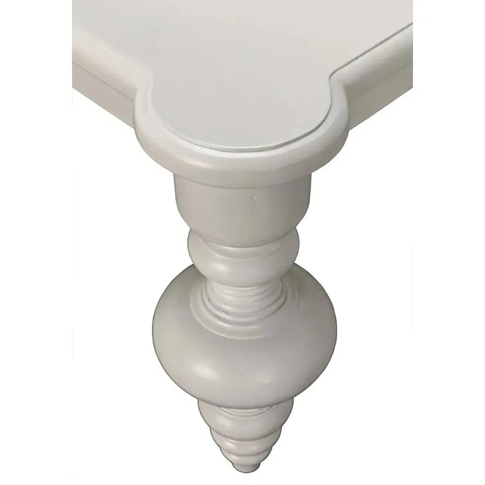 Givelle Rectangular Coffee Table - White, Mahogany