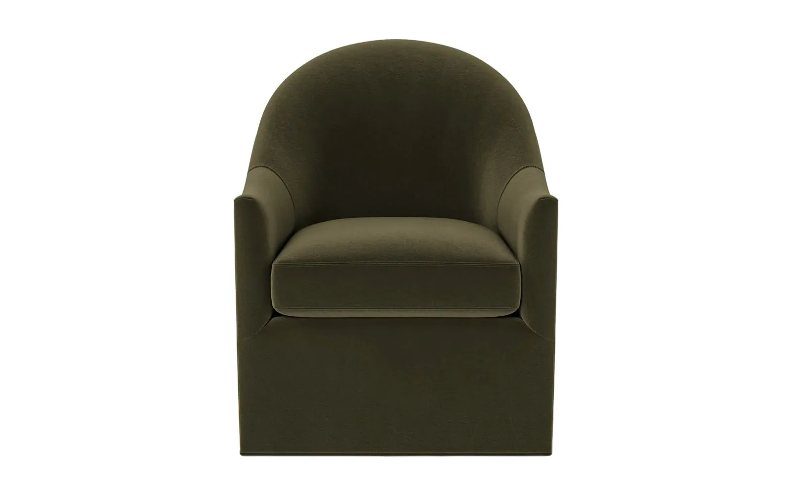 Giverny Swivel Chair - Boxwood Green, Performance Velvet