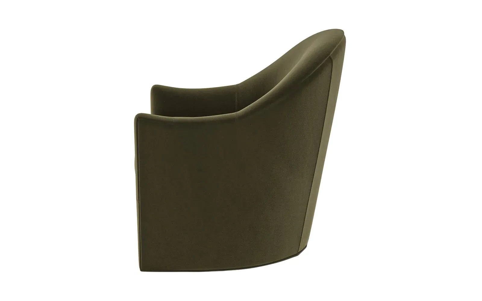 Giverny Swivel Chair - Boxwood Green, Performance Velvet