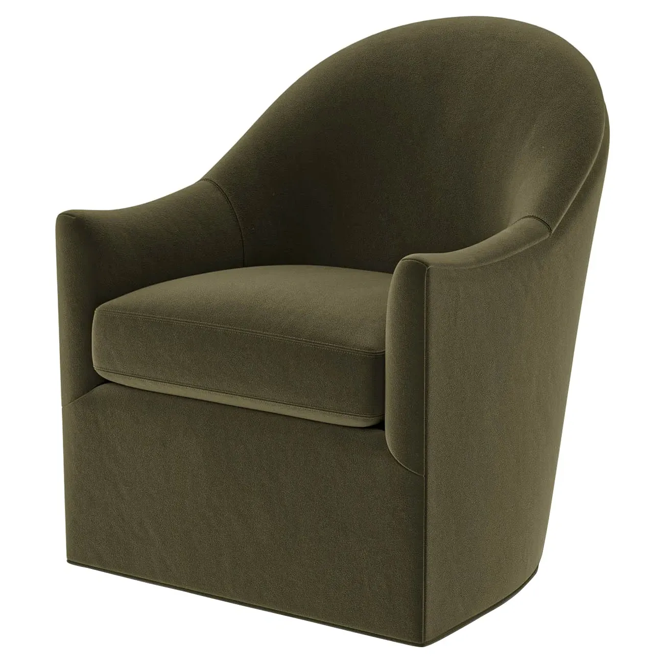 Giverny Swivel Chair - Boxwood Green, Performance Velvet image