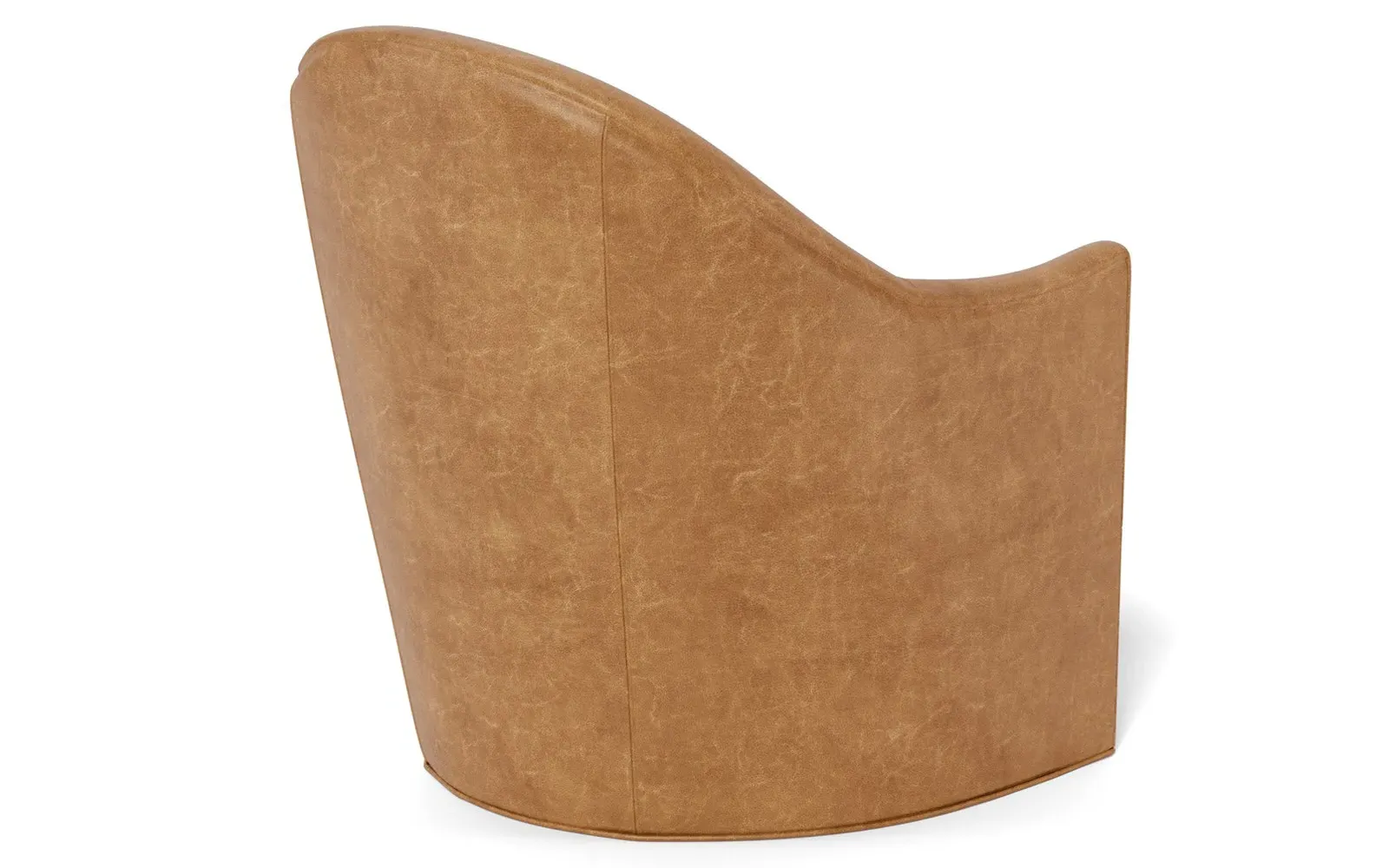 Giverny Swivel Chair - Caramel, Textured Leather