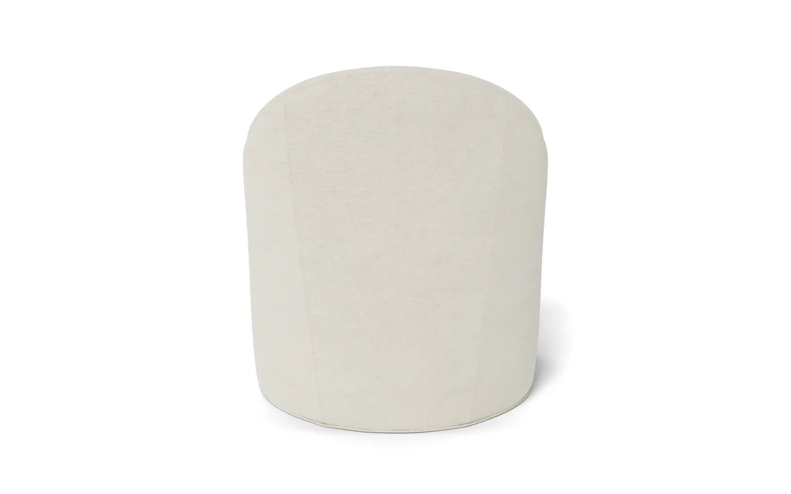 Giverny Swivel Chair - Heathered Ivory, Performance Chenille