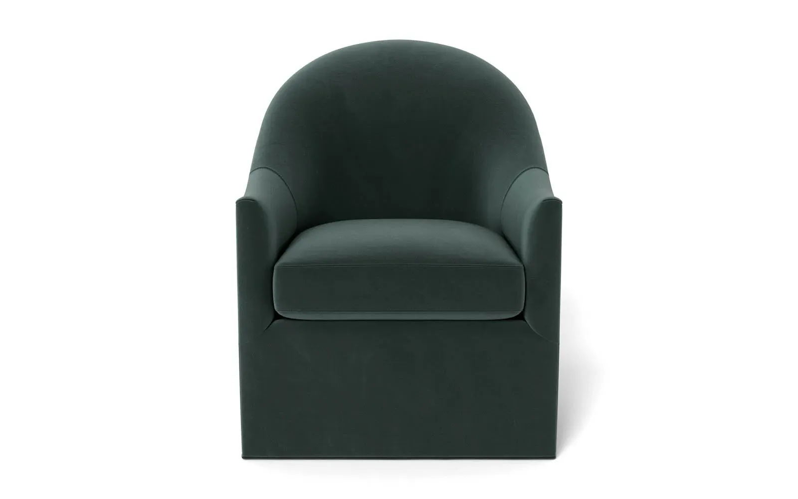 Giverny Swivel Chair - Lagoon, Performance Velvet