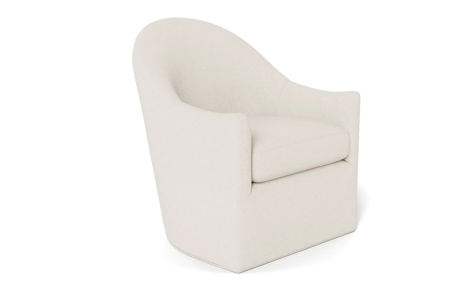 Giverny Swivel Chair - Mascarpone, Performance Basket Weave