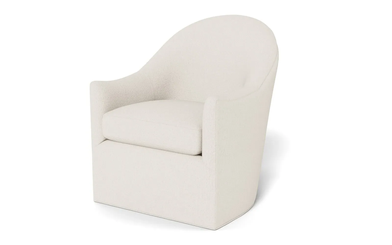 Giverny Swivel Chair - Mascarpone, Performance Basket Weave
