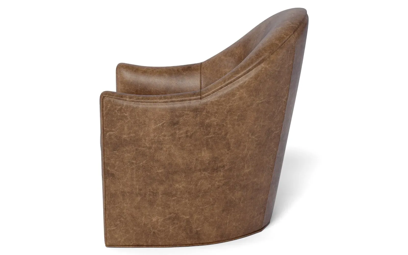 Giverny Swivel Chair - Milk Chocolate, Leather