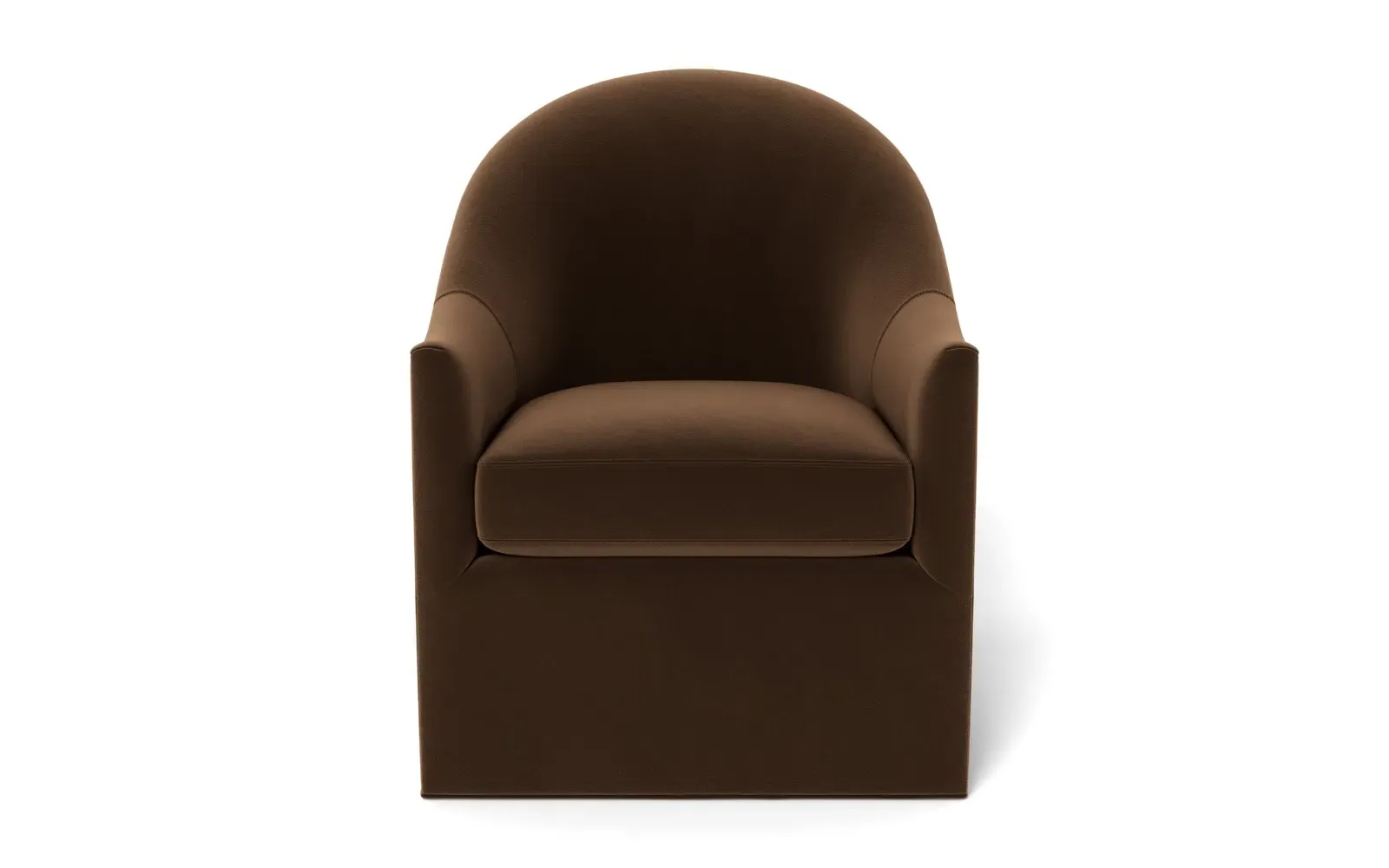 Giverny Swivel Chair - Molasses, Performance Velvet