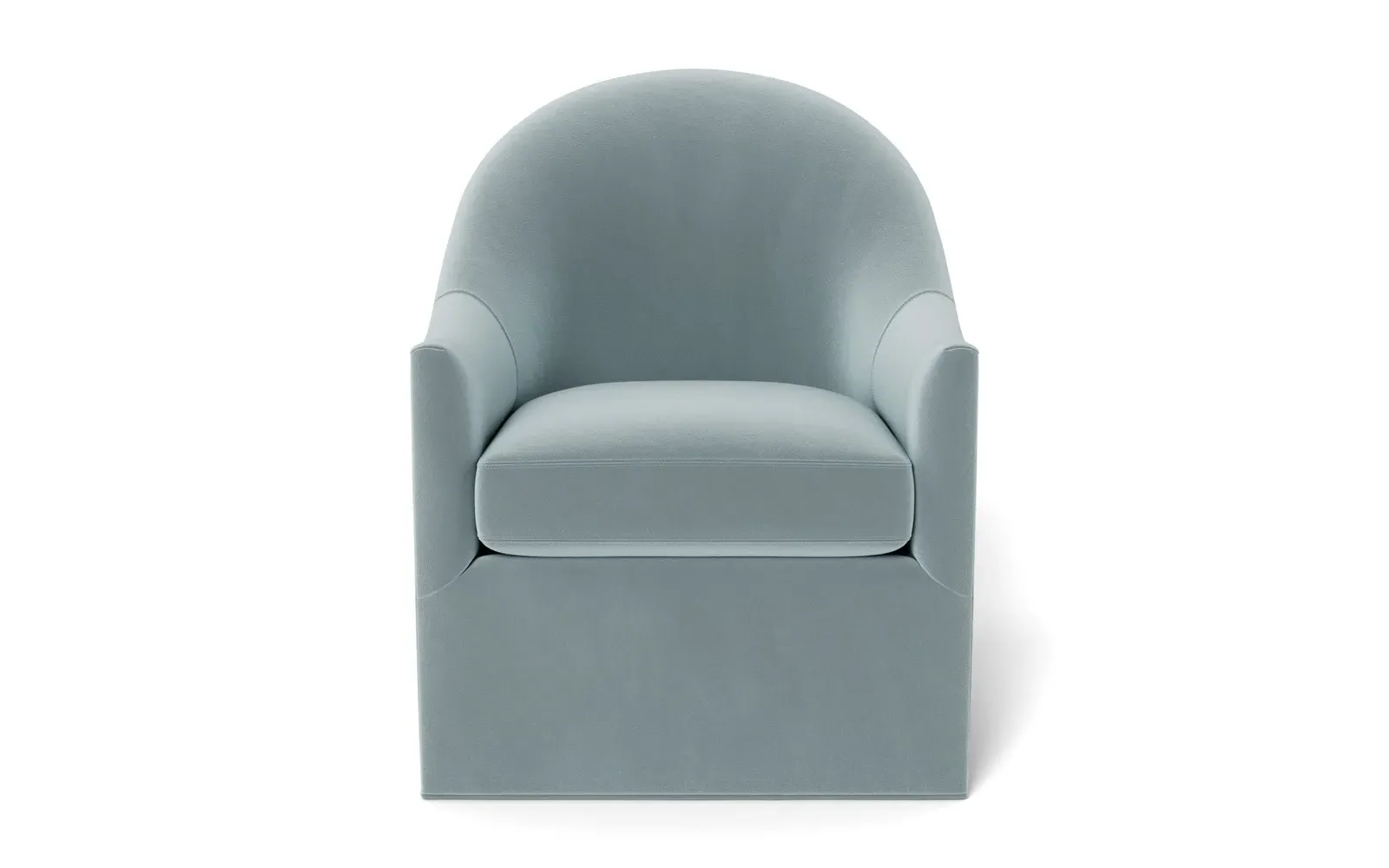 Giverny Swivel Chair - Saltwater Blue, Performance Velvet