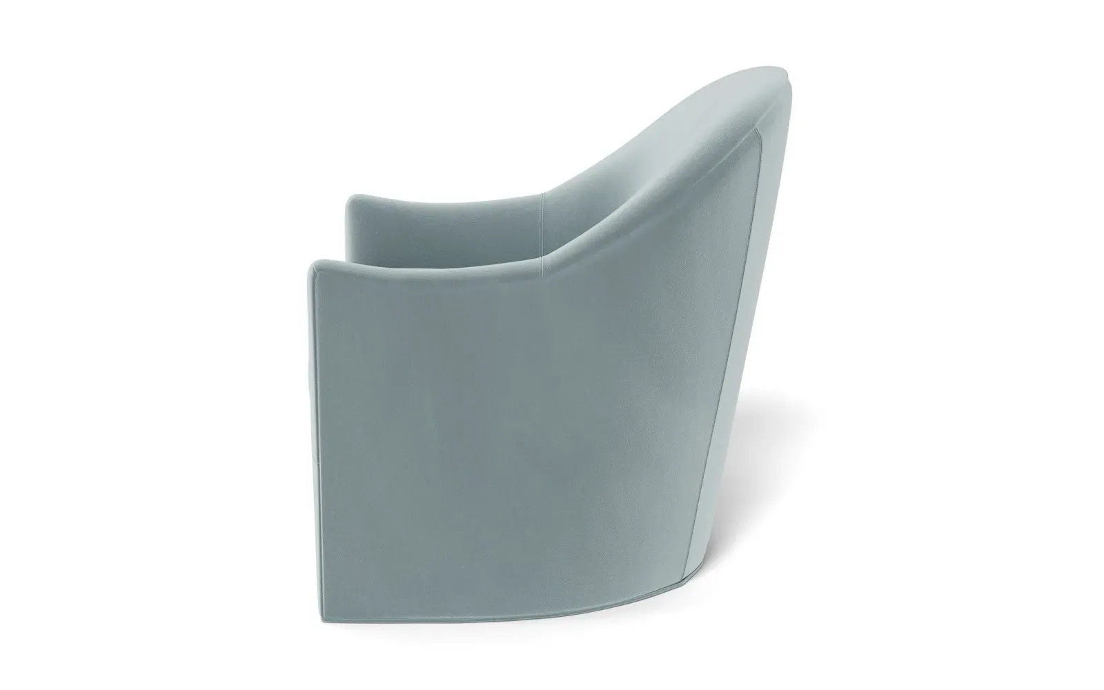 Giverny Swivel Chair - Saltwater Blue, Performance Velvet