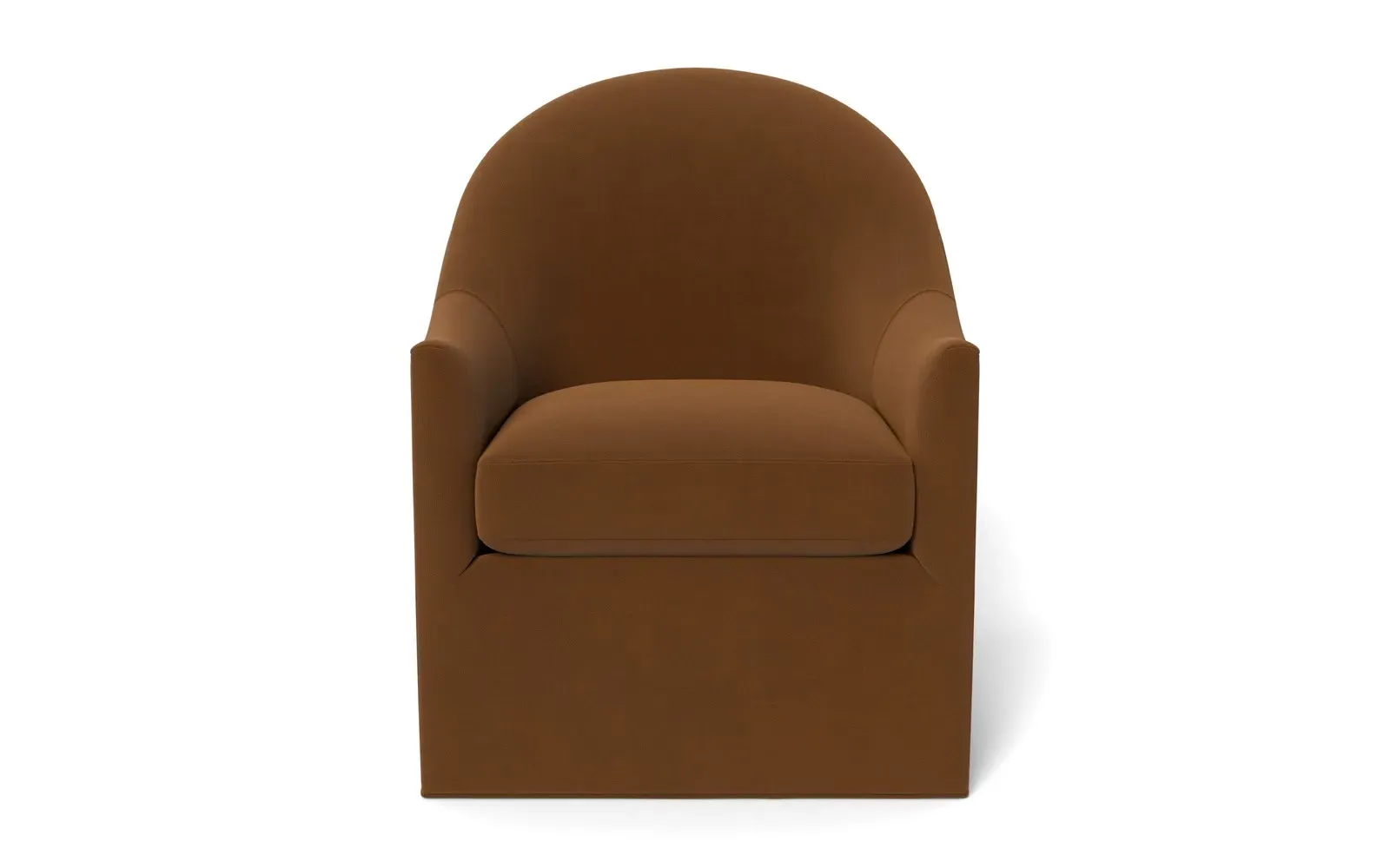 Giverny Swivel Chair - Spice, Performance Velvet