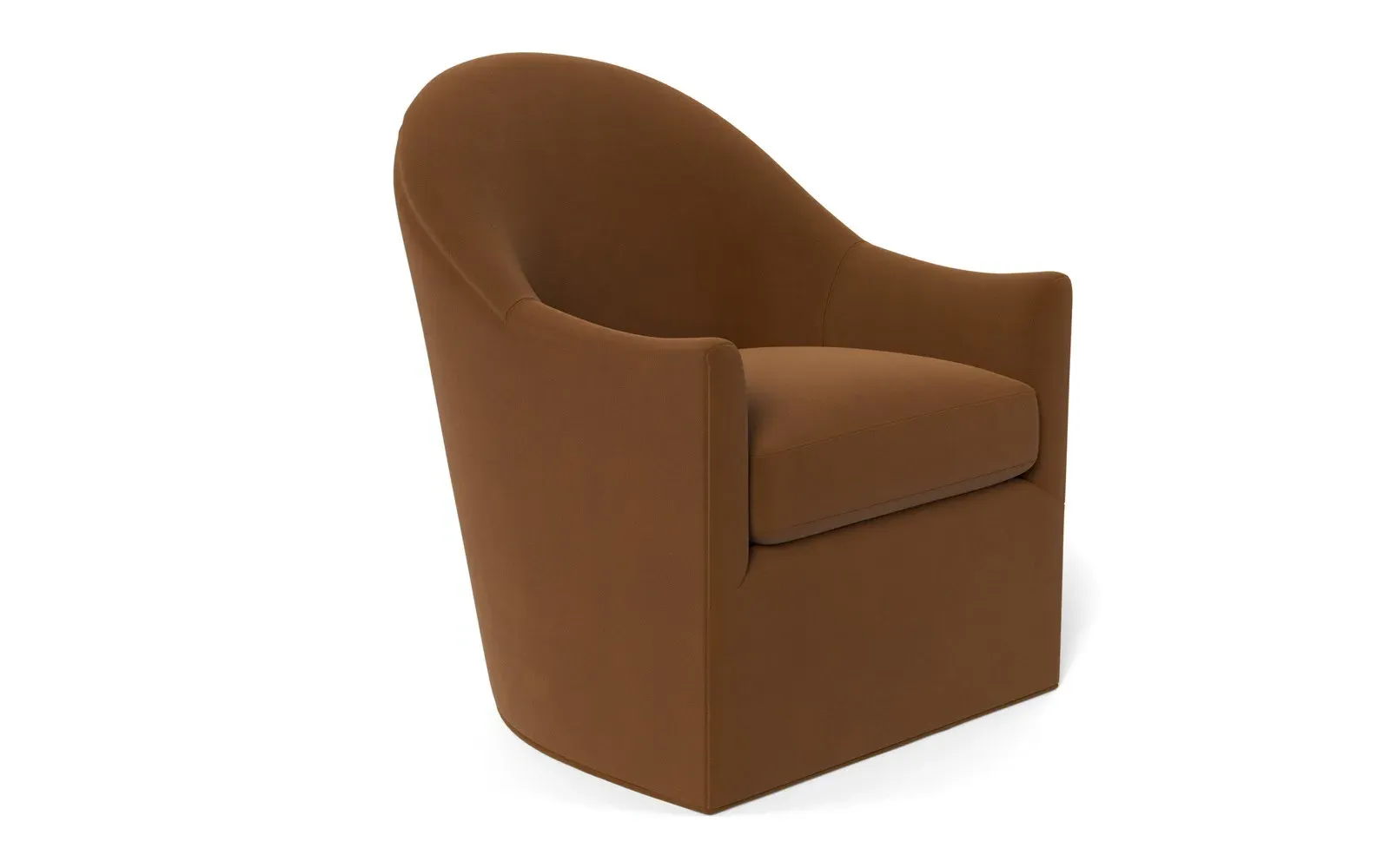 Giverny Swivel Chair - Spice, Performance Velvet