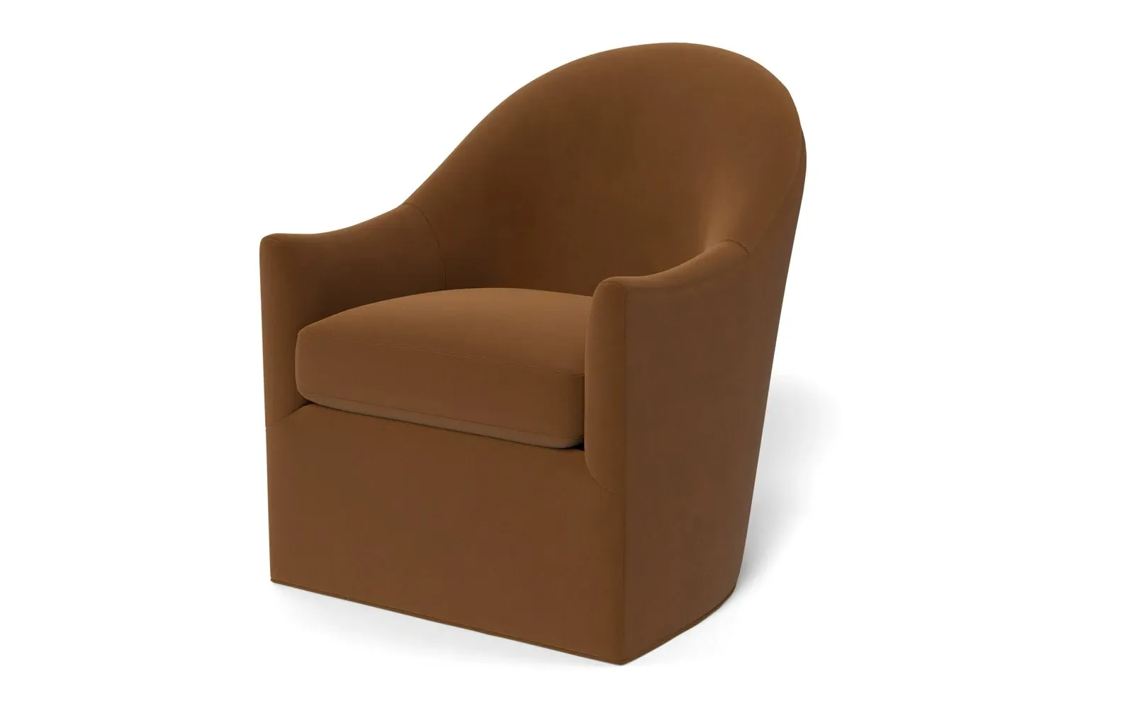 Giverny Swivel Chair - Spice, Performance Velvet