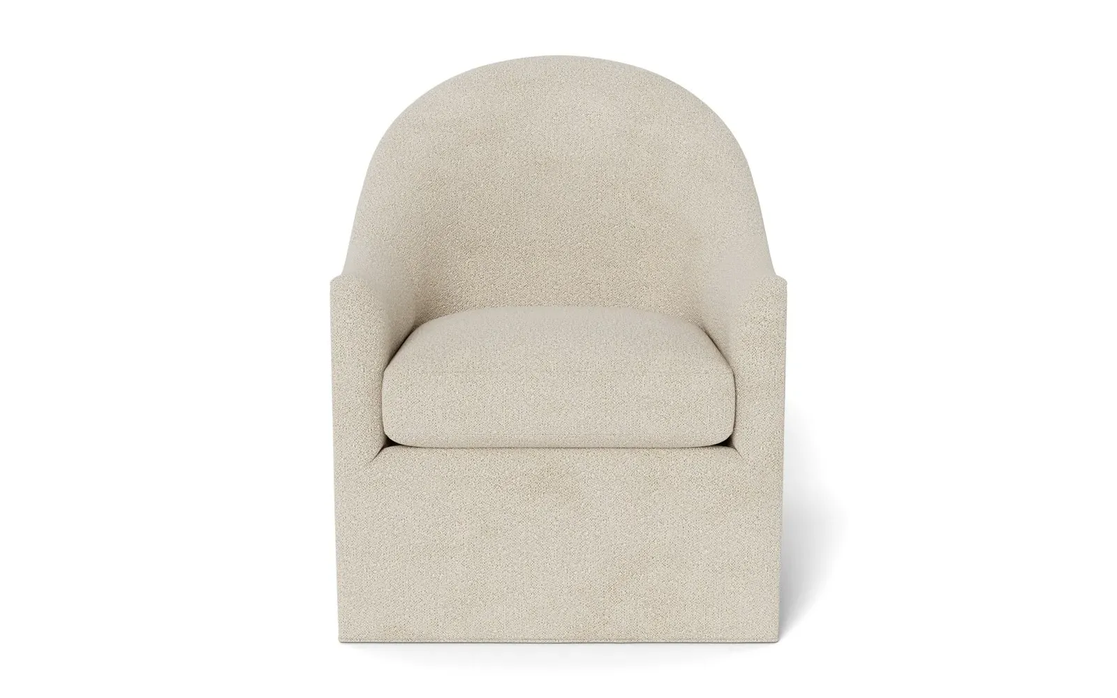 Giverny Swivel Chair - Sugar Cookie, Performance Bouclé