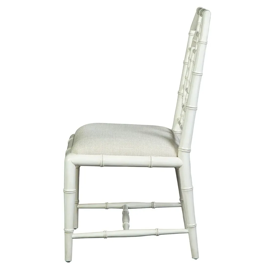 Glaucia Dining Chair - White, Mahogany