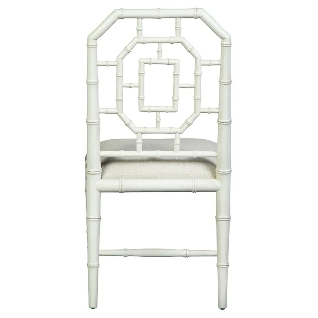 Glaucia Dining Chair - White, Mahogany
