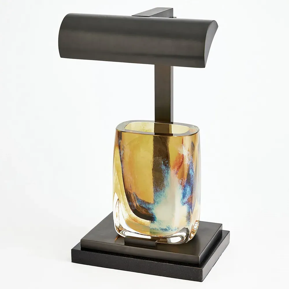 Glendale Tabletop Easel Lamp - Bronze, Granite