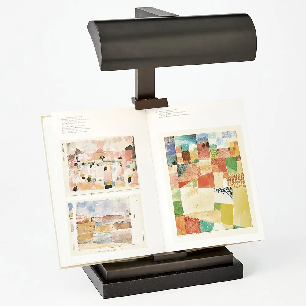 Glendale Tabletop Easel Lamp - Bronze, Granite