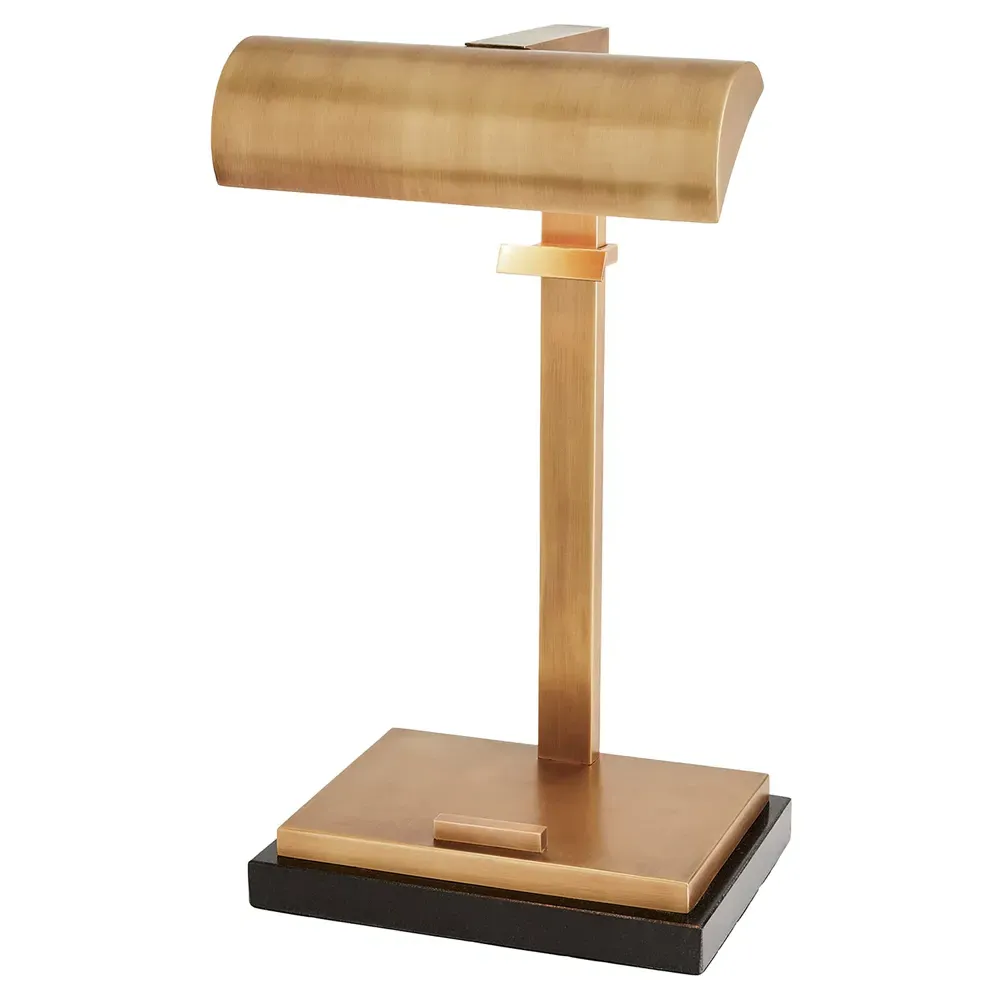 Glendale Tabletop Easel Lamp - Matte Brass, Granite