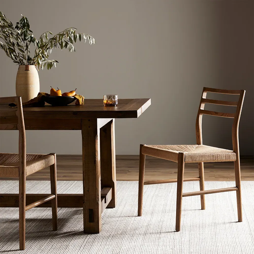 Glenn Ladder Back Dining Chair - Brown, Oak