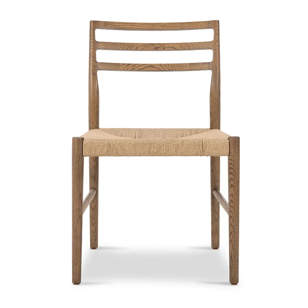 Glenn Ladder Back Dining Chair - Brown, Oak image