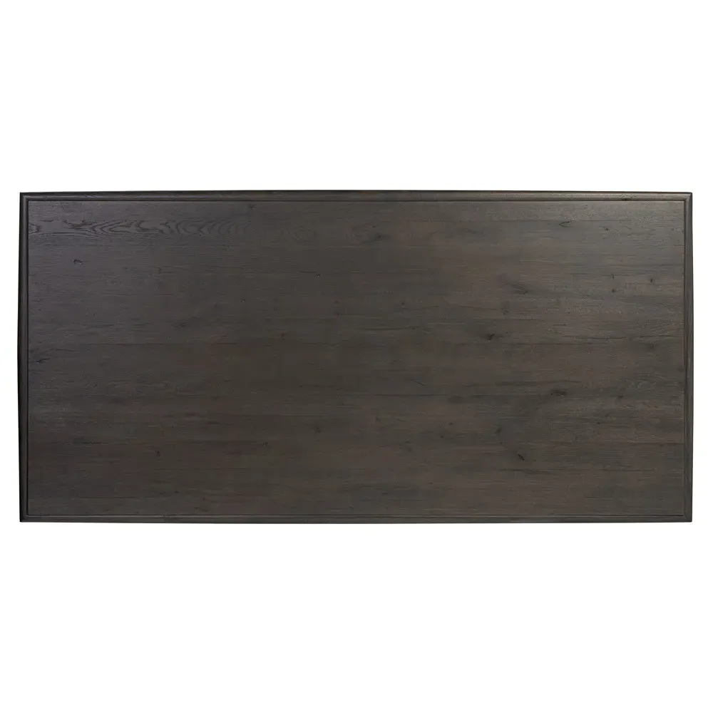 Glenview Rectangular Dining Table - Smoked Black Oak