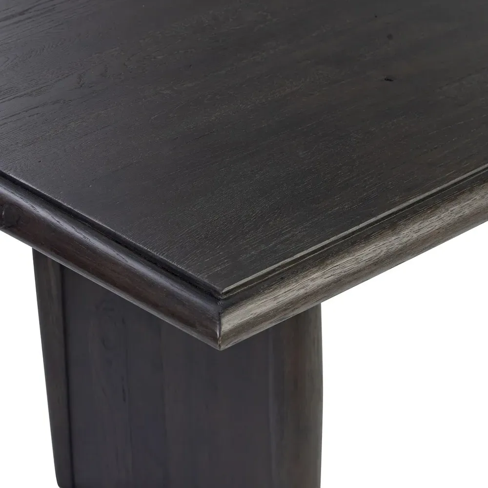 Glenview Rectangular Dining Table - Smoked Black Oak