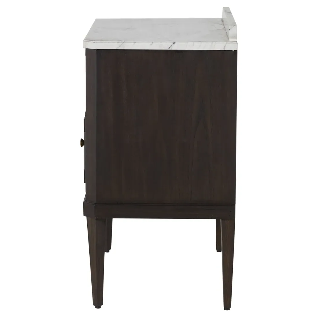 Glenwood Nightstand with Marble Top - Brown, Wood