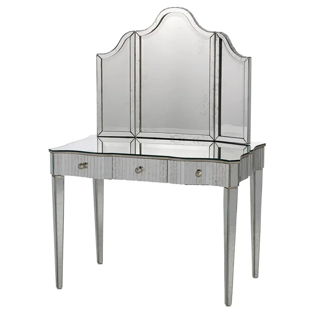 Glidel Industrial Loft Vanity Mirror - Silver, Iron