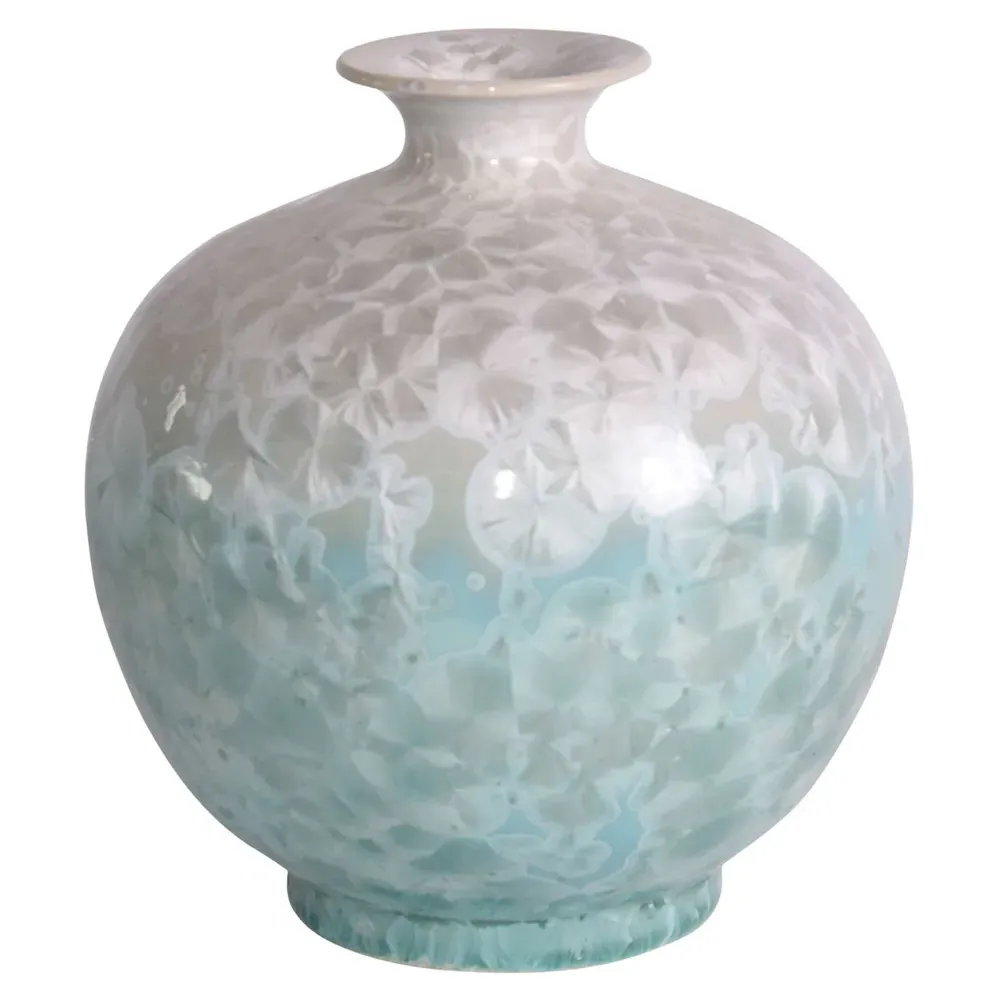 Gloria Shell Decorative Table Vase - Green, Porcelain image