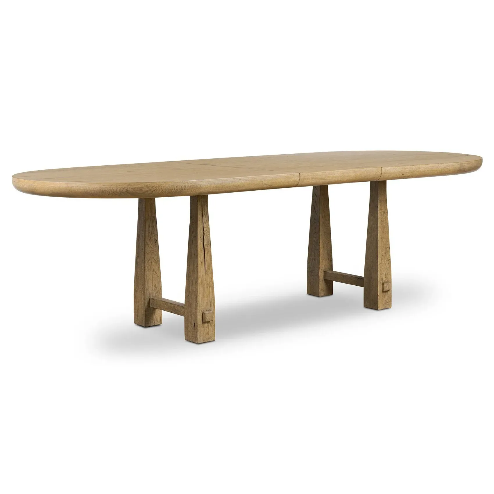 Godric Oval Extendable Dining Table - Brown, Oak