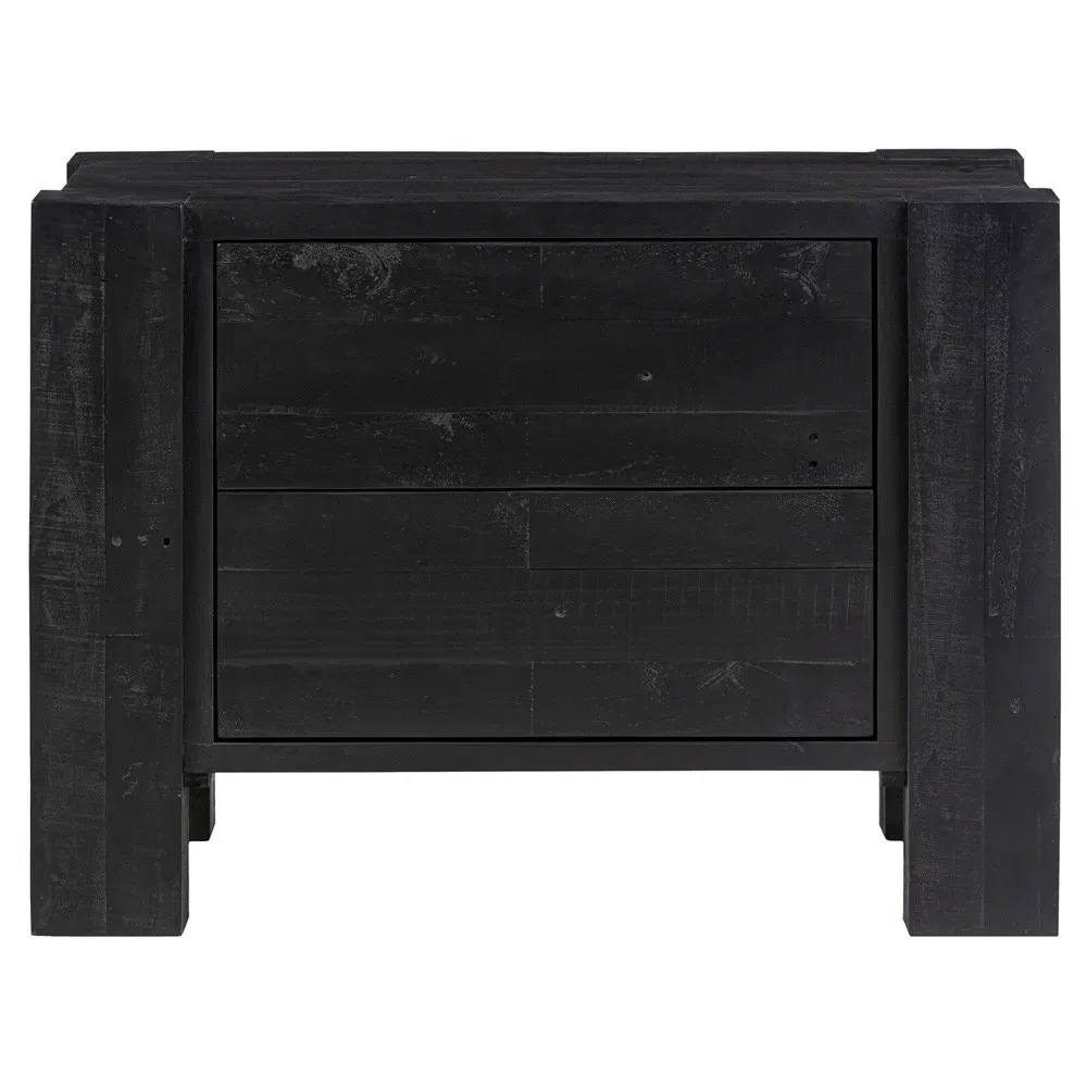 Godwin Wide Nightstand - Black, Reclaimed Pine image