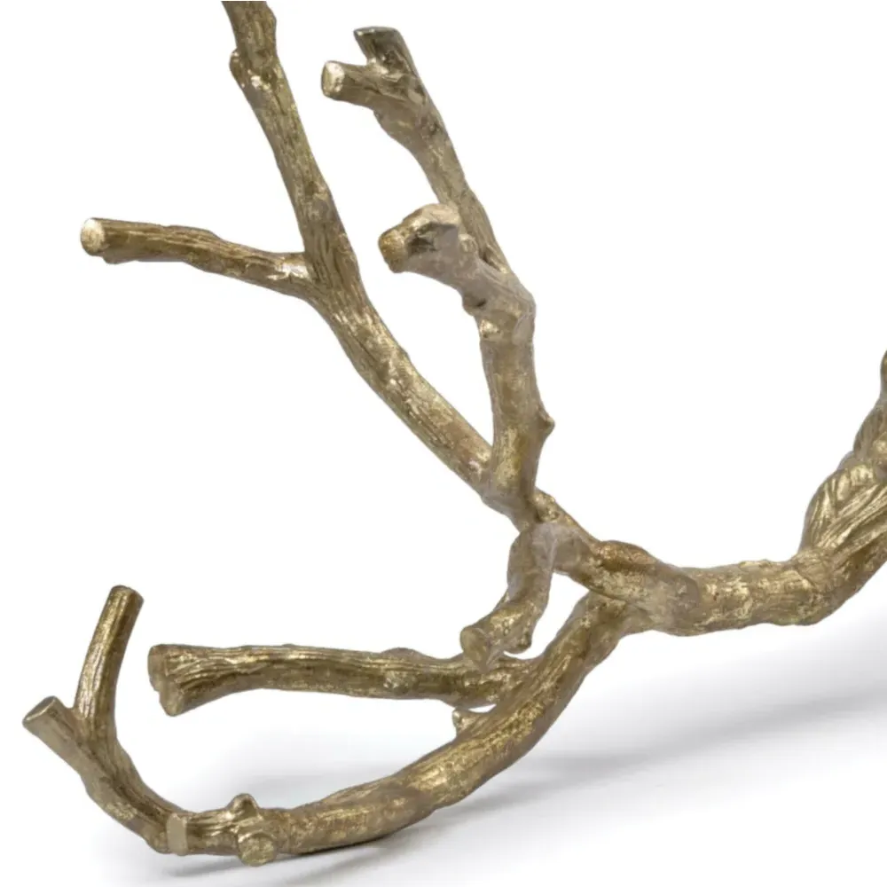 Golden Branch Sculpture - Gold, Aluminum