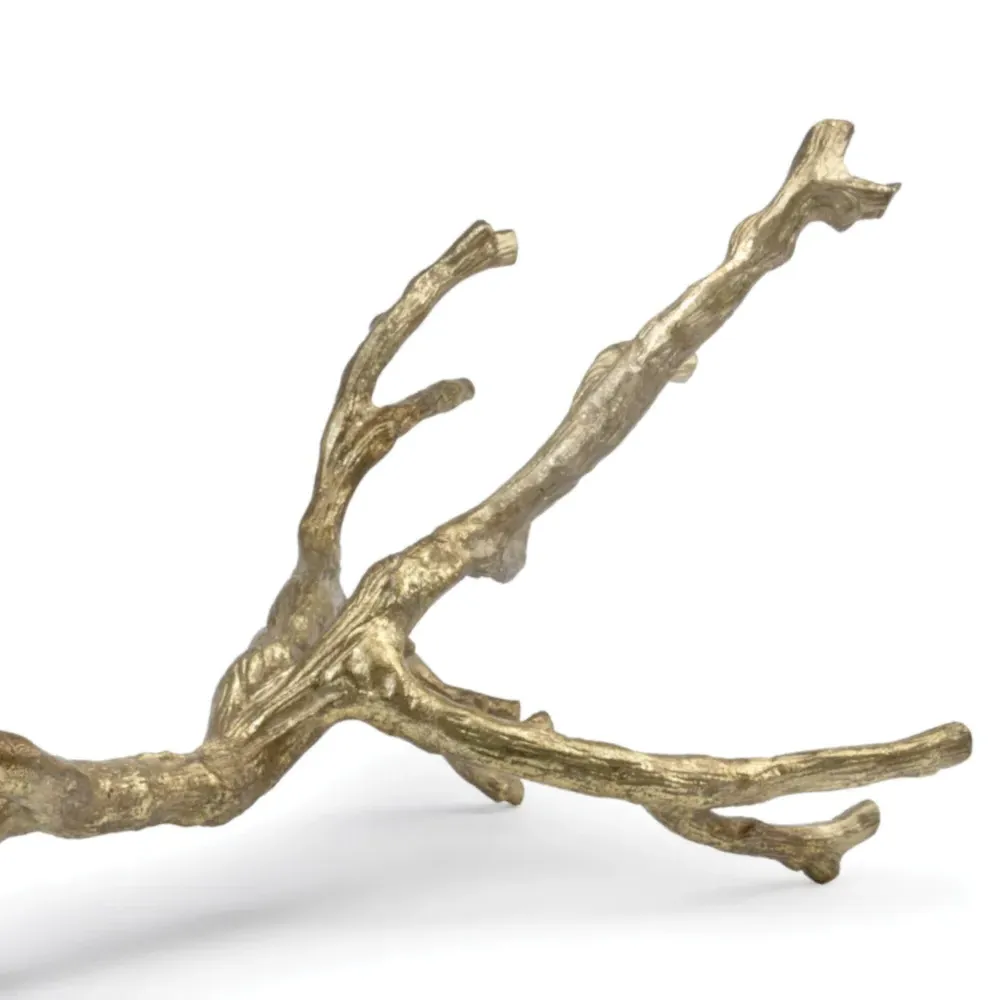 Golden Branch Sculpture - Gold, Aluminum
