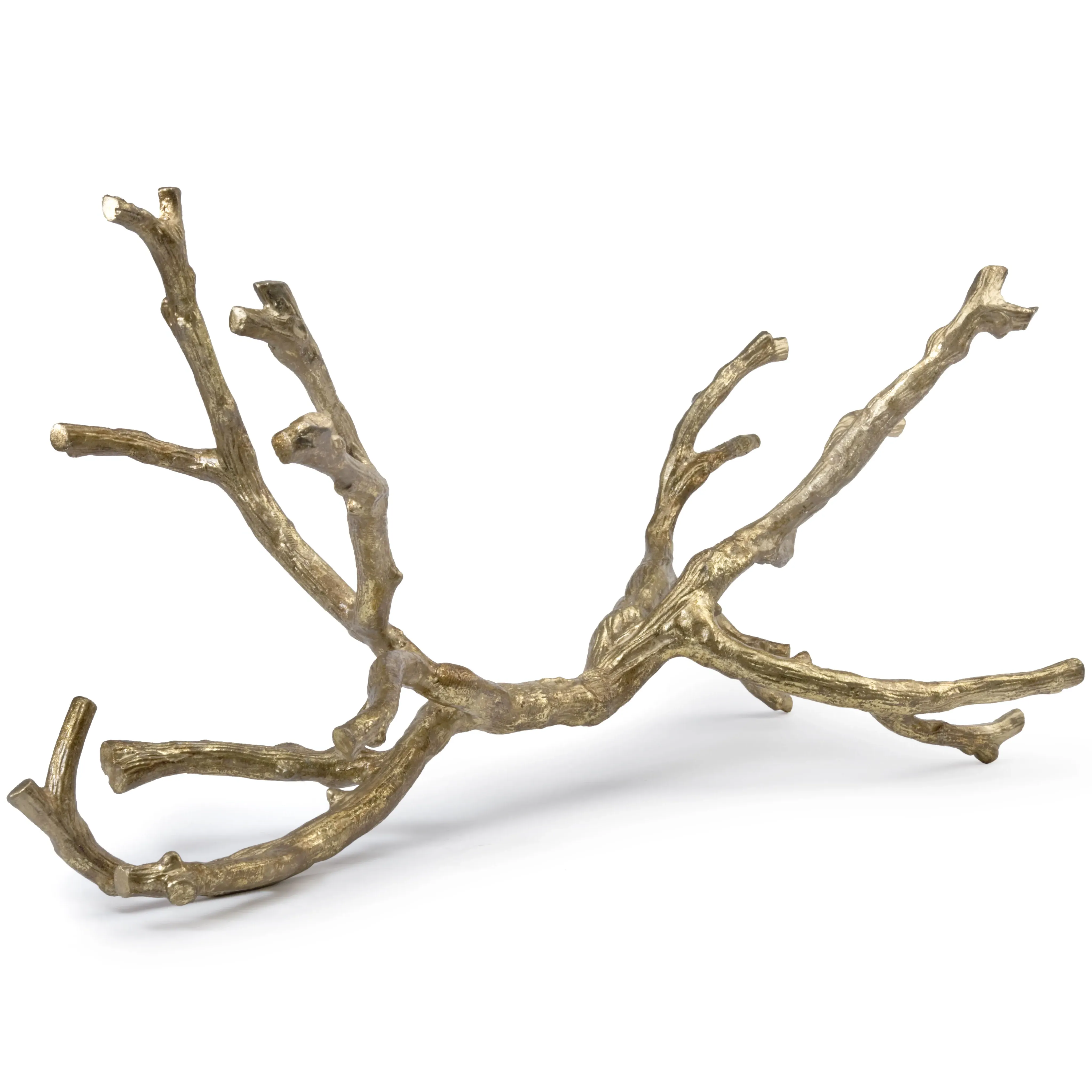 Golden Branch Sculpture - Gold, Aluminum
