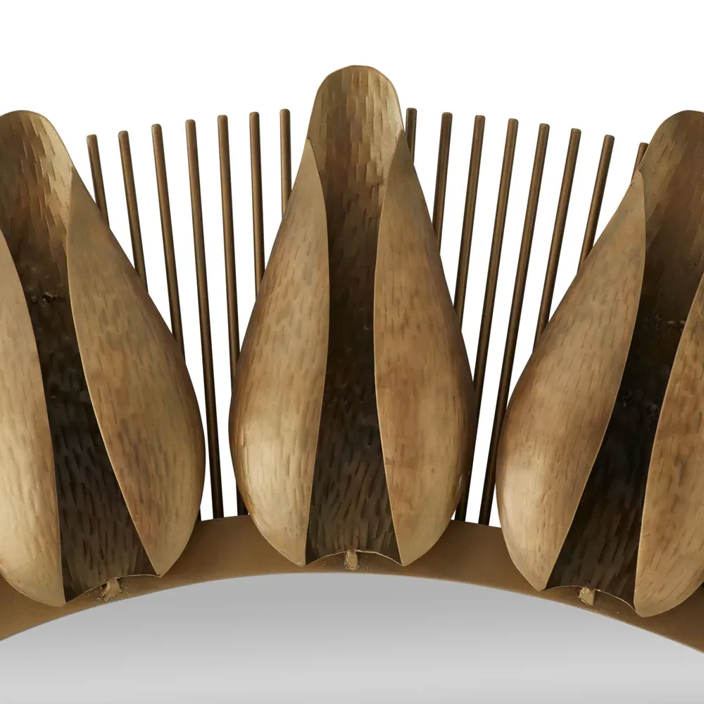 Goldie Round Wall Mirror - Antique Brass, Iron