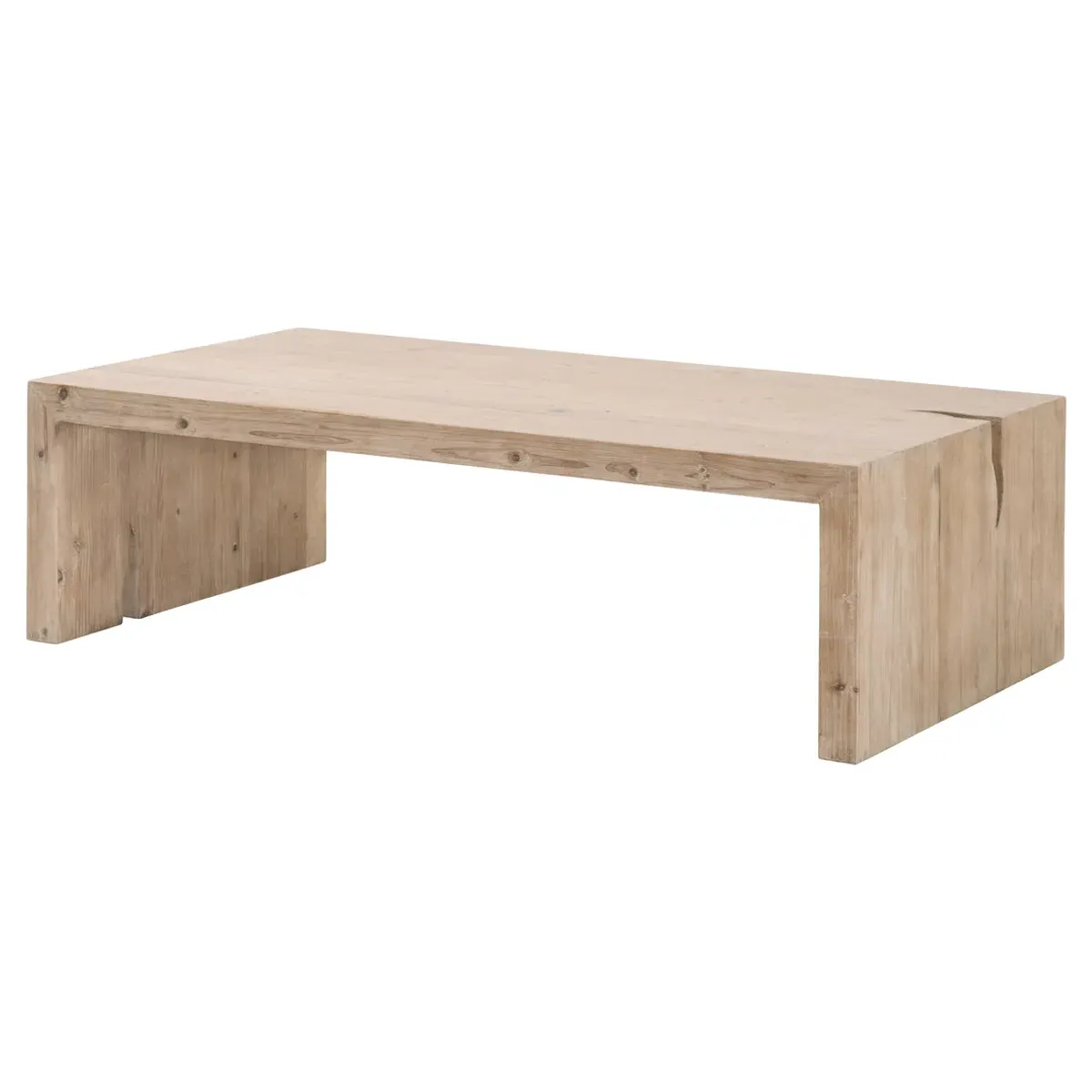 Gomer Rectangular Coffee Table - Grey, Reclaimed Pine