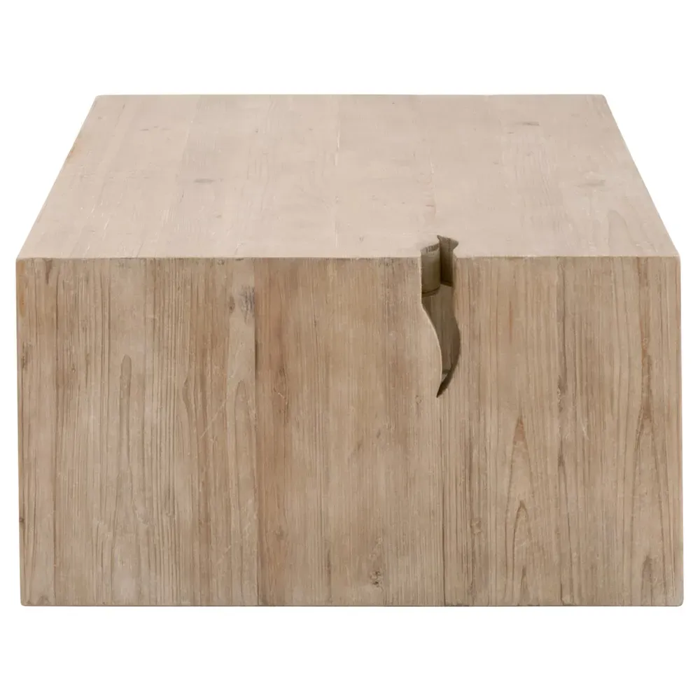 Gomer Rectangular Coffee Table - Grey, Reclaimed Pine