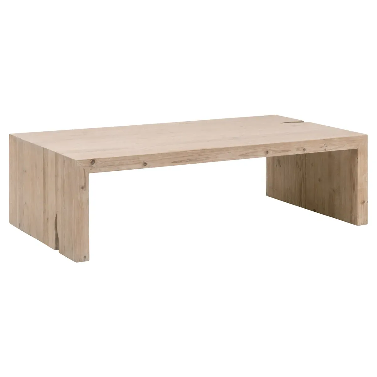 Gomer Rectangular Coffee Table - Grey, Reclaimed Pine