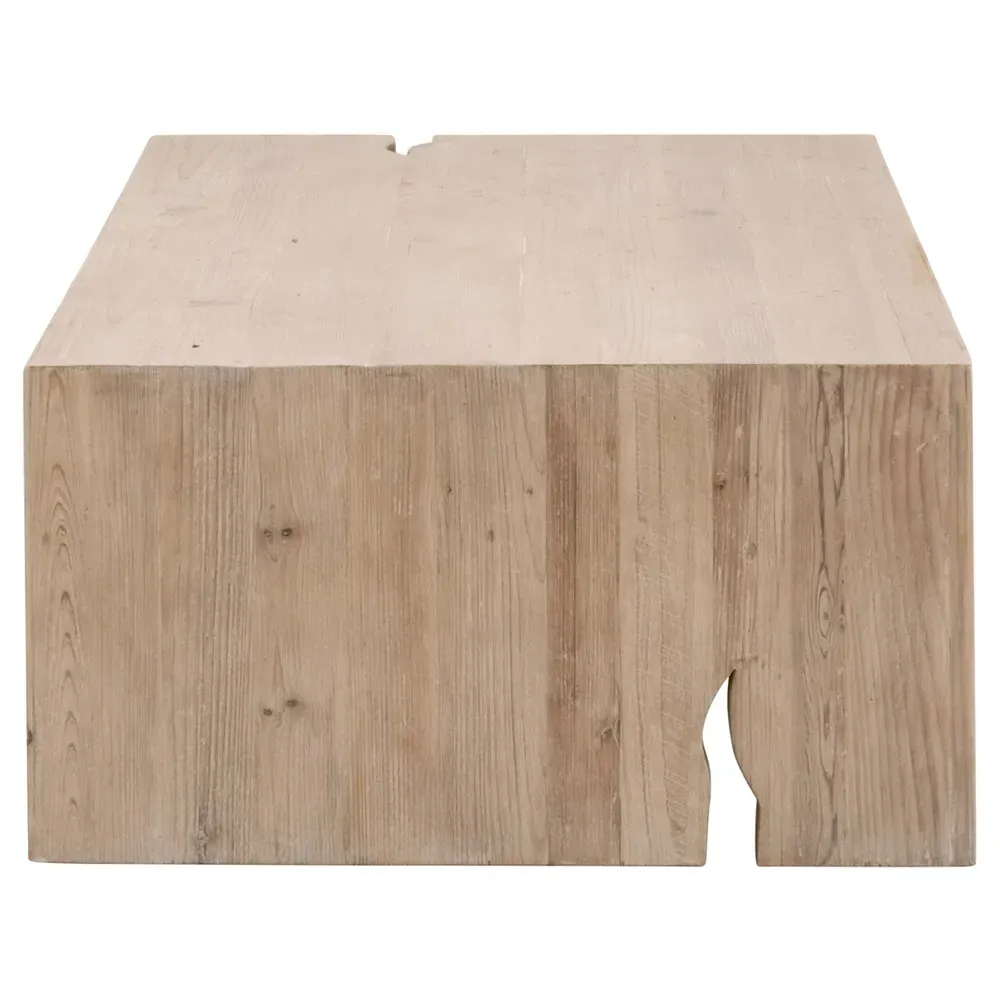 Gomer Rectangular Coffee Table - Grey, Reclaimed Pine