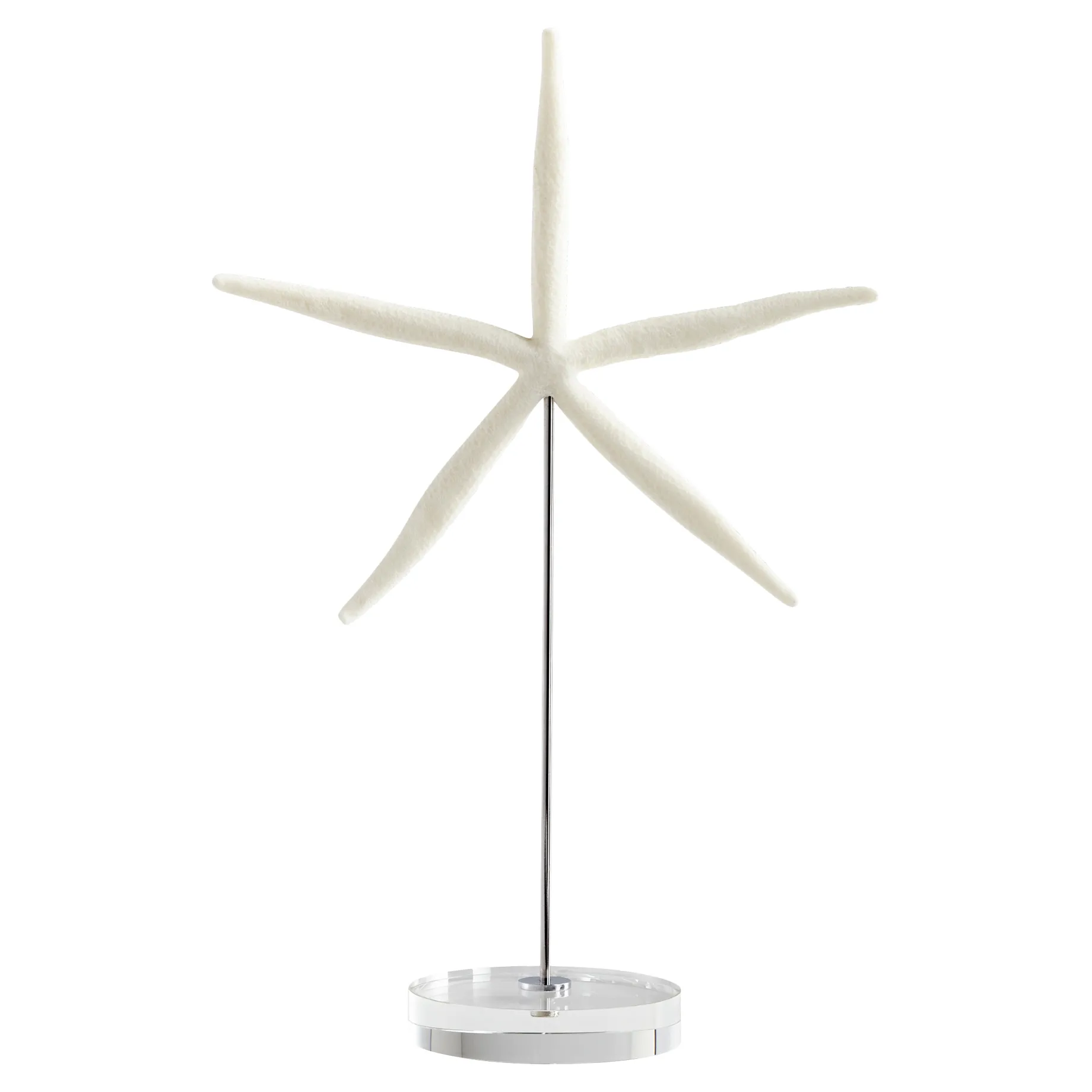 Gordon Star Fish Sea Sculpture - White, Silver Frame image