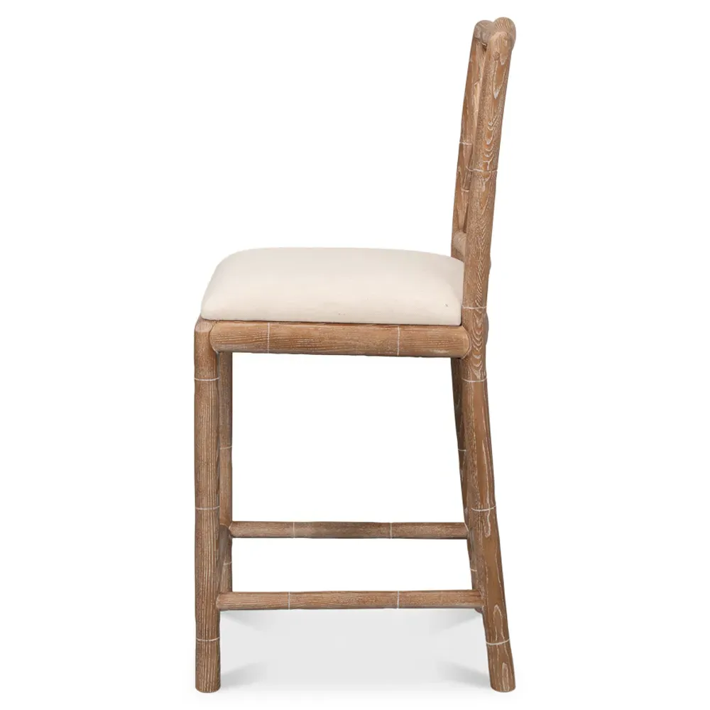 Grace Counter Stool - Beige, Linen