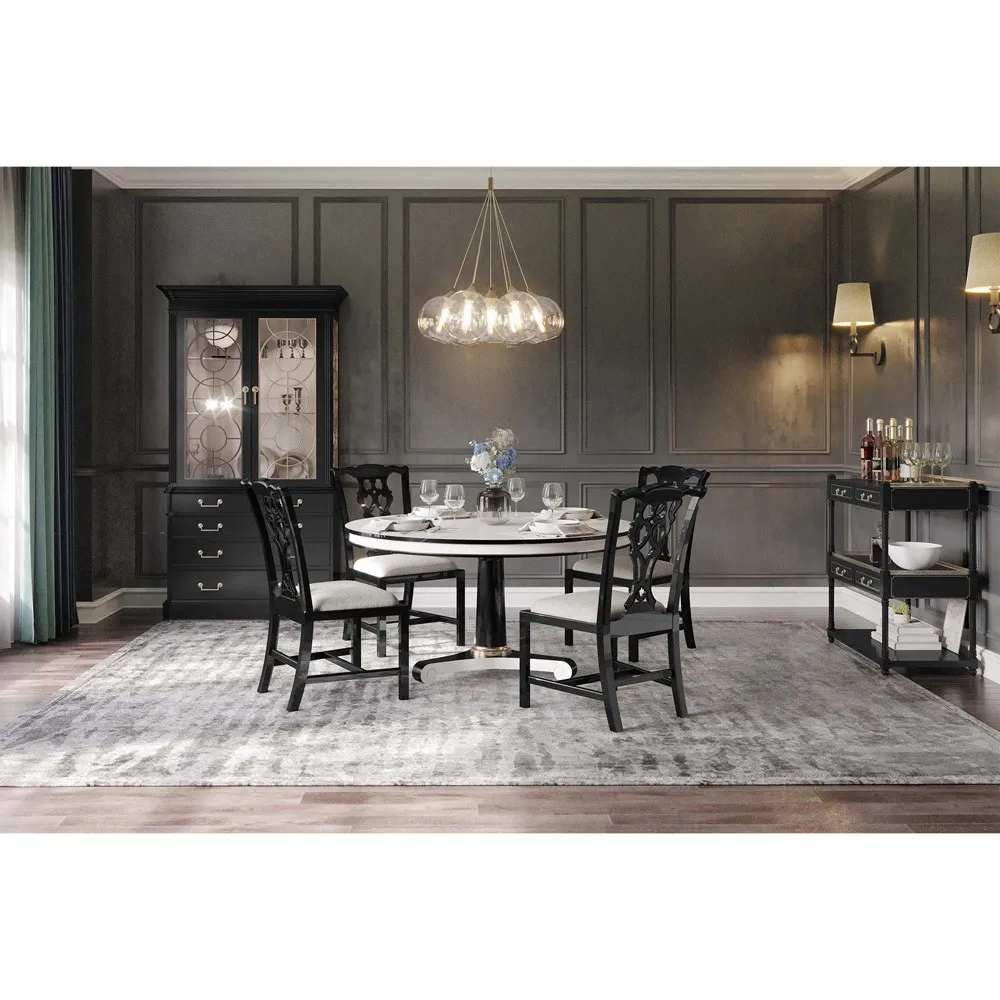 Grace Display Cabinet - Black, Acacia