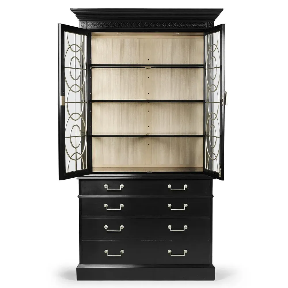 Grace Display Cabinet - Black, Acacia
