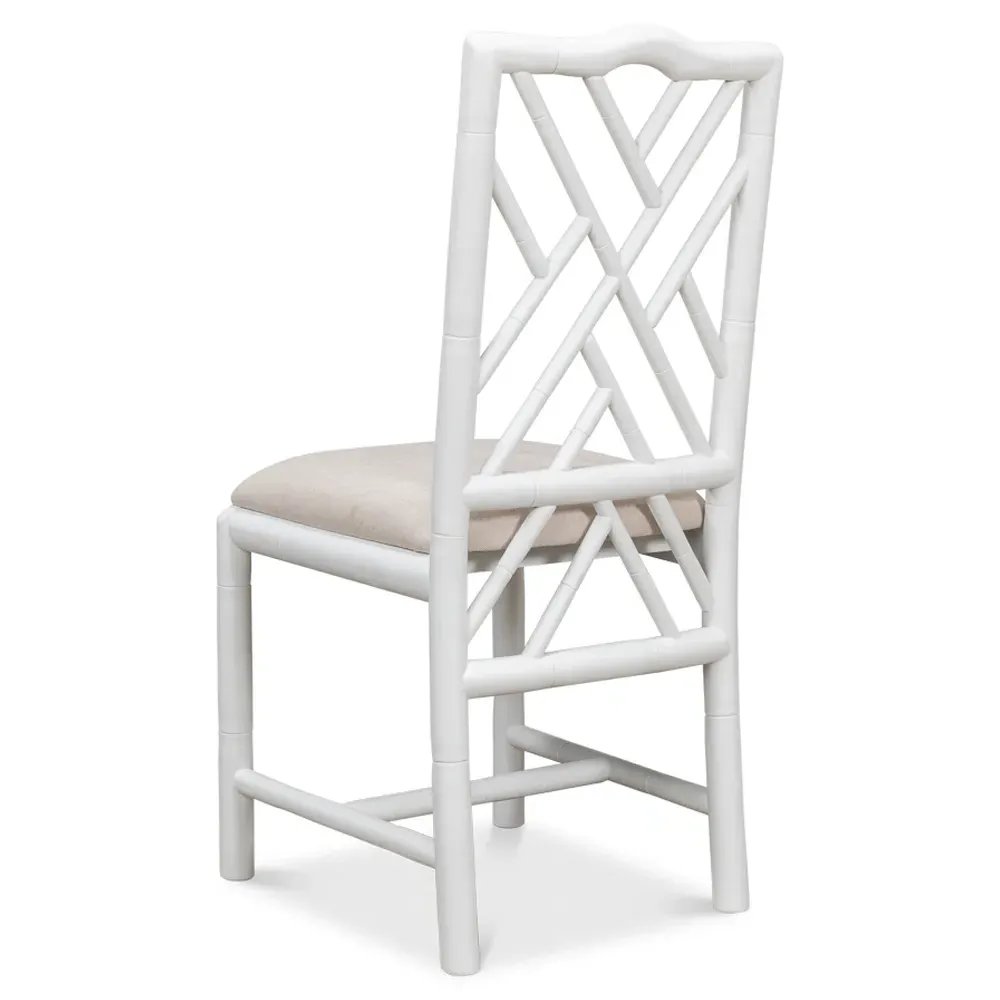 Grace French Country Dining Side Chair - White, Linen