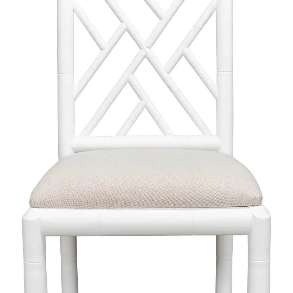 Grace French Country Dining Side Chair - White, Linen