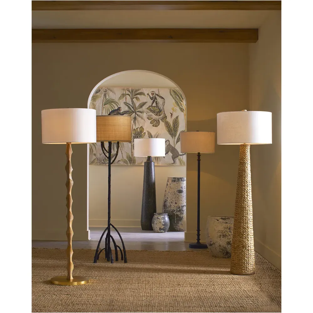 Gracie Column Floor Lamp - Bronze, Aluminum