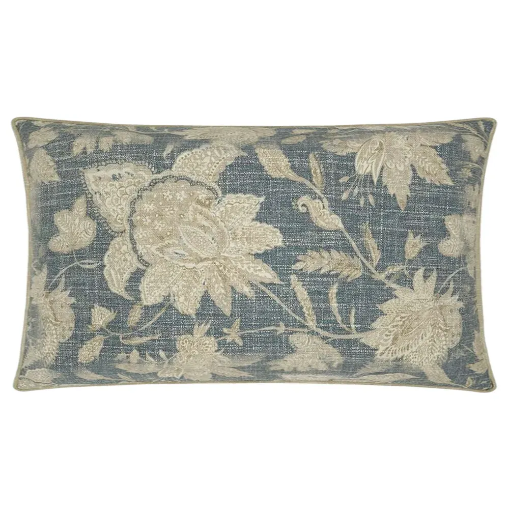 Gracie Floral Lumbar Pillow - Blue image