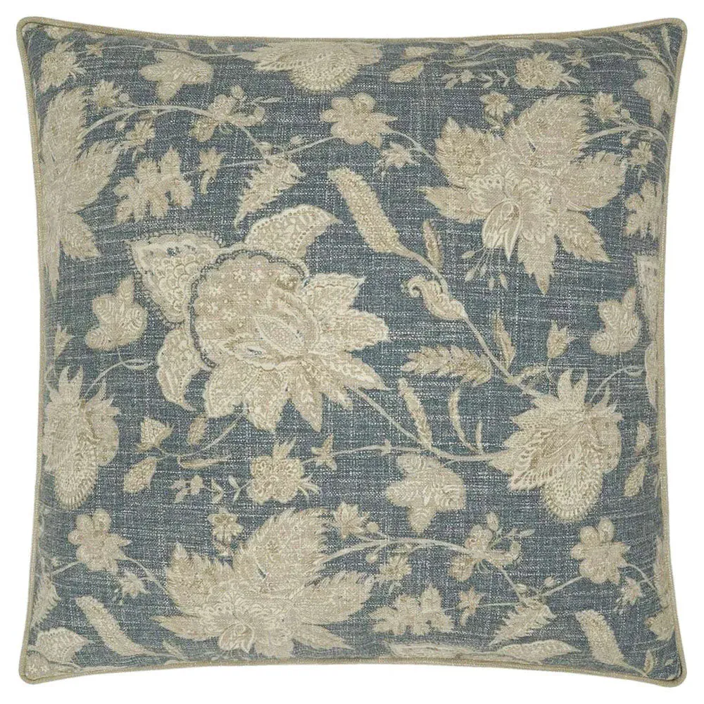 Gracie Floral Throw Pillow - Blue