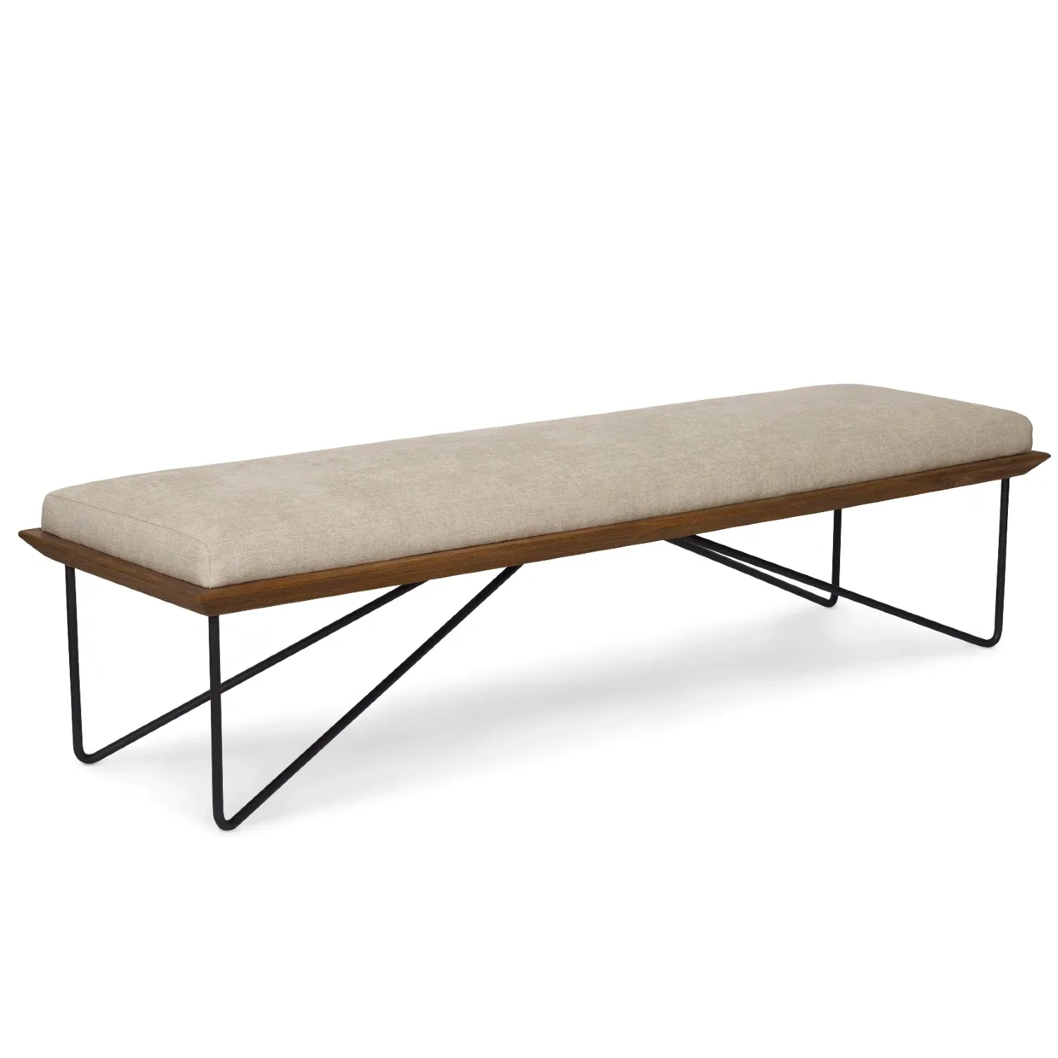 Grady Bench - Beige, Teak