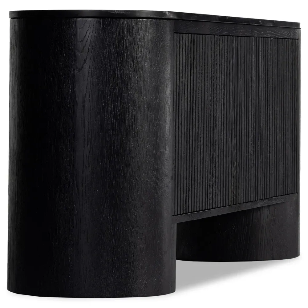 Graham 4 Door Media Cabinet - Black, Oak